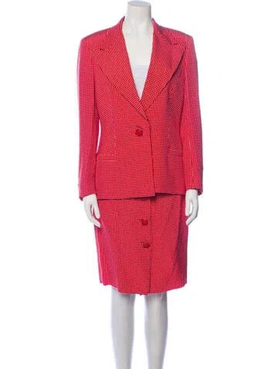 Pre-owned Versace Vintage 1995 Skirt Set In Red