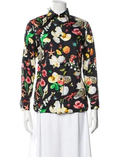 Pre-owned Versace Vintage 1996 Blouse In Black