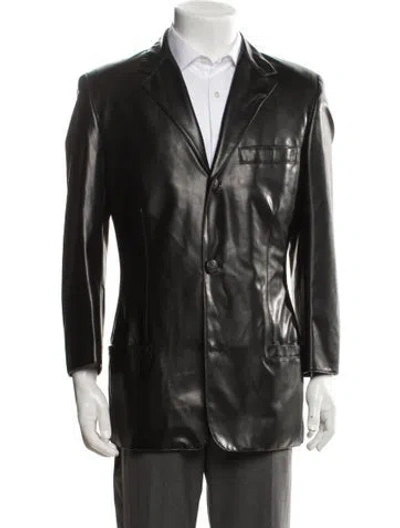 Pre-owned Versace Vintage 1996 Coat In Black