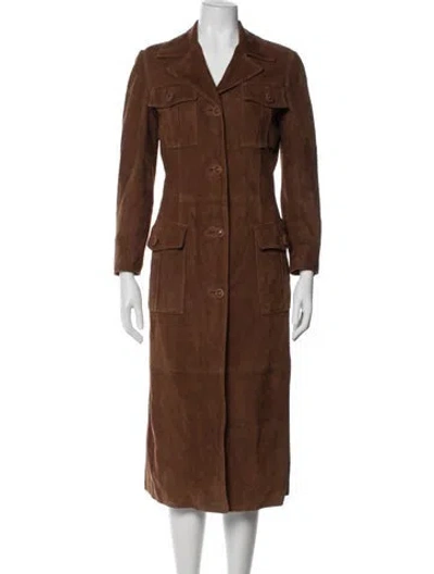 Pre-owned Versace Vintage 1996 Coat In Brown