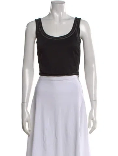 Pre-owned Versace Vintage 1996 Crop Top In Black