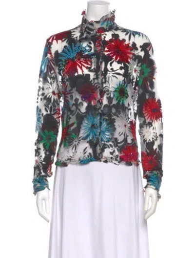 Pre-owned Versace Vintage 1997 Blouse In Black