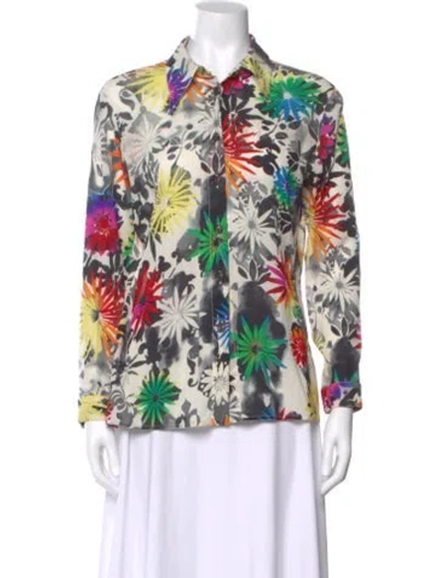 Pre-owned Versace Vintage 1997 Blouse In White