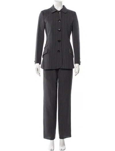 Pre-owned Versace Vintage 1997 Pantsuit In Gray