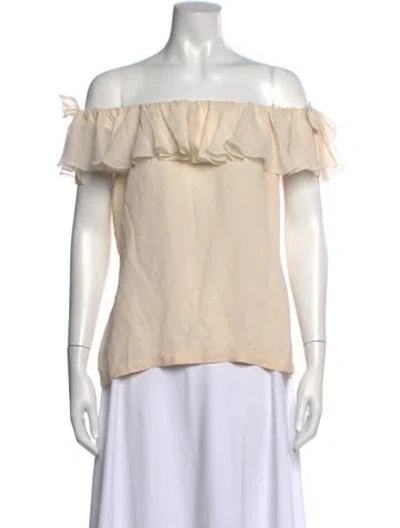 Pre-owned Versace Vintage 1997 Top In Neutrals