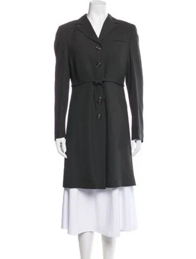 Pre-owned Versace Vintage 1997 Trench Coat In Gray