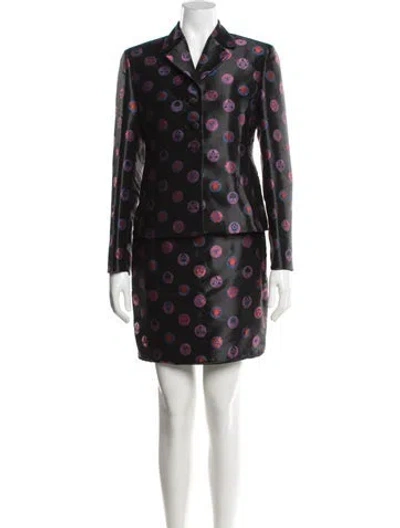 Pre-owned Versace Vintage 1998 Skirt Set In Black
