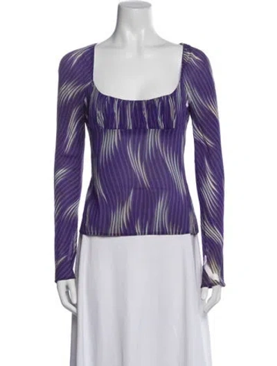Pre-owned Versace Vintage 1998 Top In Purple