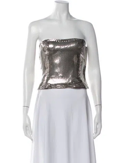 Pre-owned Versace Vintage 1998 Top In Silver