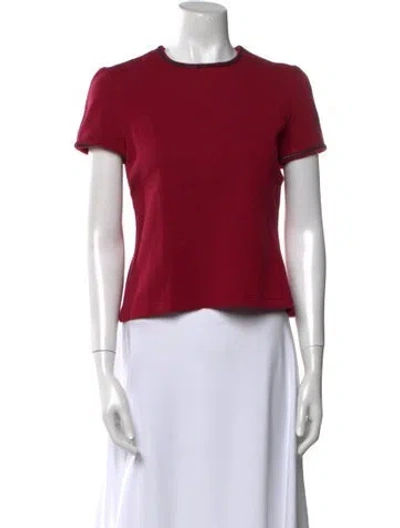 Pre-owned Versace Vintage 1998 T-shirt In Burgundy