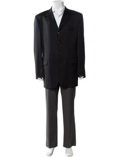 Pre-owned Versace Vintage 2000's Blazer In Black