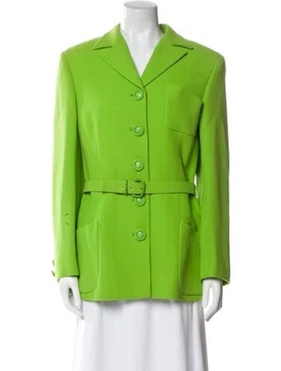 Pre-owned Versace Vintage 2000's Blazer In Green