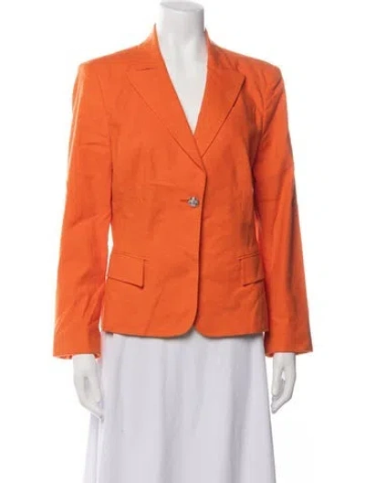 Pre-owned Versace Vintage 2000's Blazer In Orange