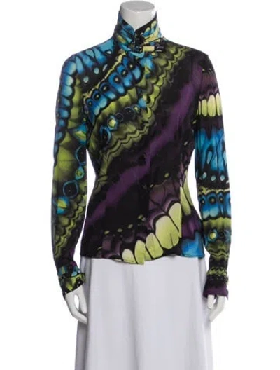 Pre-owned Versace Vintage 2000's Blouse In Multi