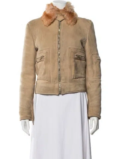 Pre-owned Versace Vintage 2000's Bomber Jacket In Neutral
