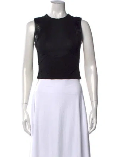 Pre-owned Versace Vintage 2000's Crop Top In Black