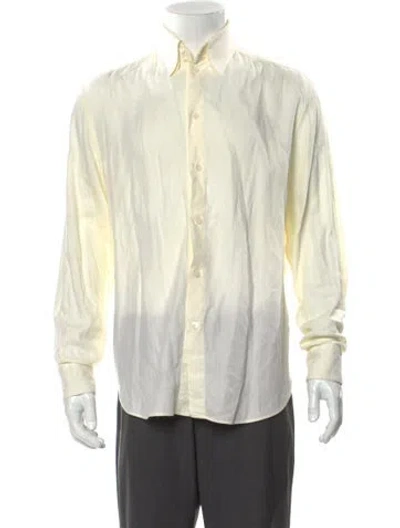 Pre-owned Versace Vintage 2000's Dress Shirt In Yellow