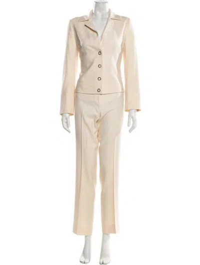 Pre-owned Versace Vintage 2000's Pantsuit In Yellow