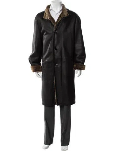 Pre-owned Versace Vintage 2000's Parka In Brown