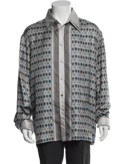 Pre-owned Versace Vintage 2000's Shirt In Grey