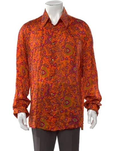 Pre-owned Versace Vintage 2000's Shirt In Orange