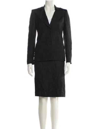 Pre-owned Versace Vintage 2000's Skirt Set In Black