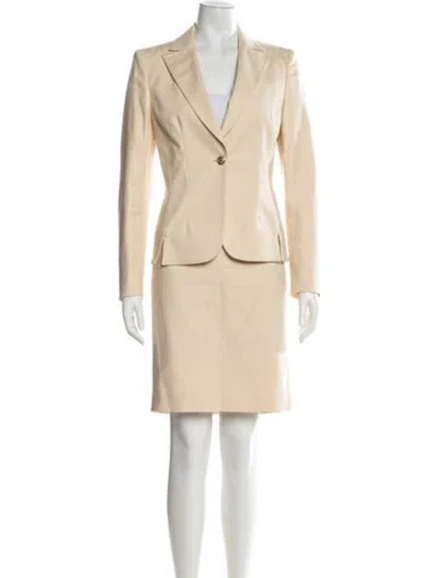 Pre-owned Versace Vintage 2000's Skirt Suit In Neutral