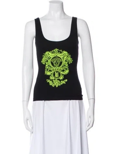 Pre-owned Versace Vintage 2000's Top In Black