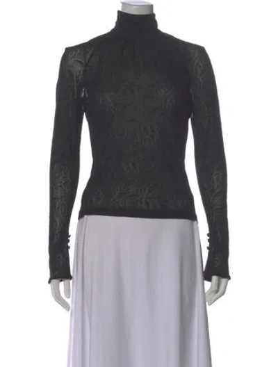 Pre-owned Versace Vintage 2000's Top In Black