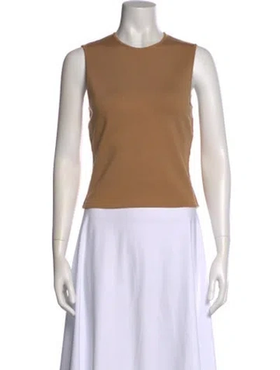 Pre-owned Versace Vintage 2000's Top In Brown