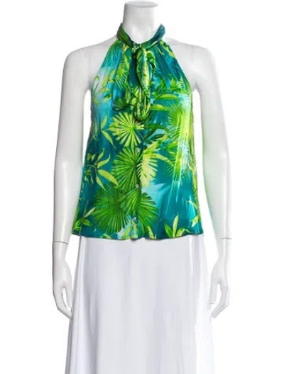 Pre-owned Versace Vintage 2000 Top In Green