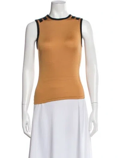 Pre-owned Versace Vintage 2000's Top In Neutral