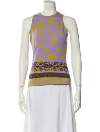 Pre-owned Versace Vintage 2000's Top In Purple