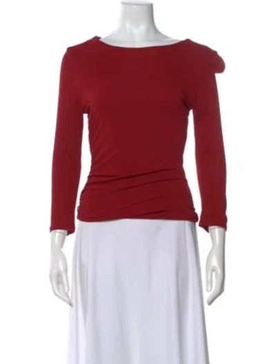 Pre-owned Versace Vintage 2000's Top In Red
