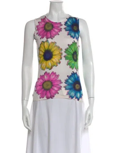 Pre-owned Versace Vintage 2000's Top In White