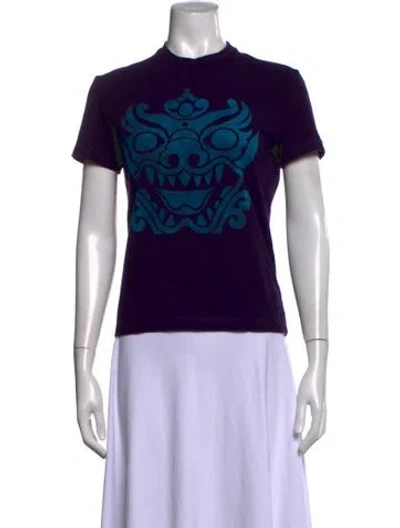 Pre-owned Versace Vintage 2000's T-shirt In Purple