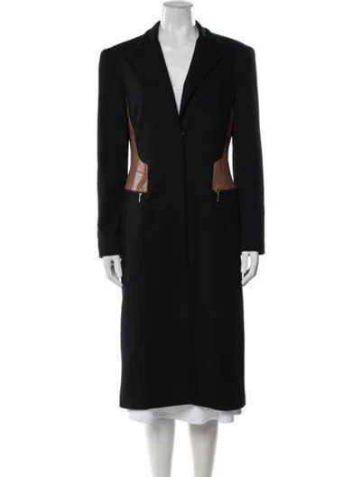 Pre-owned Versace Vintage 2001 Coat In Black