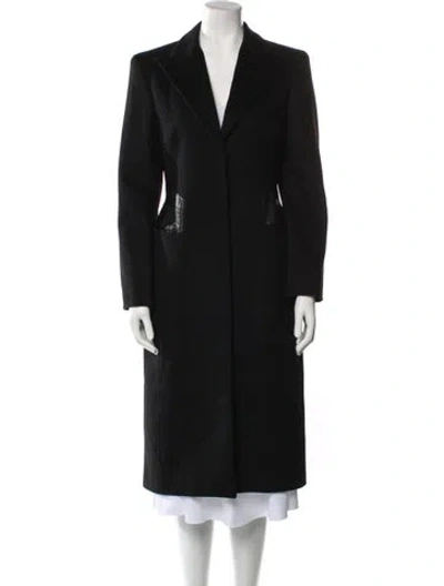 Pre-owned Versace Vintage 2001 Faux Fur Coat In Black