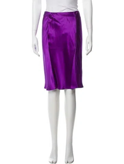 Pre-owned Versace Vintage 2001 Knee-length Skirt In Purple