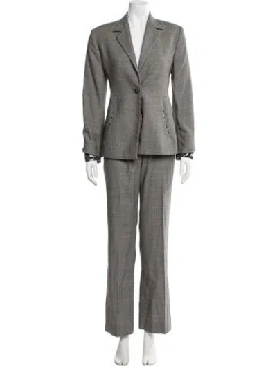 Pre-owned Versace Vintage 2001 Pantsuit In Gray