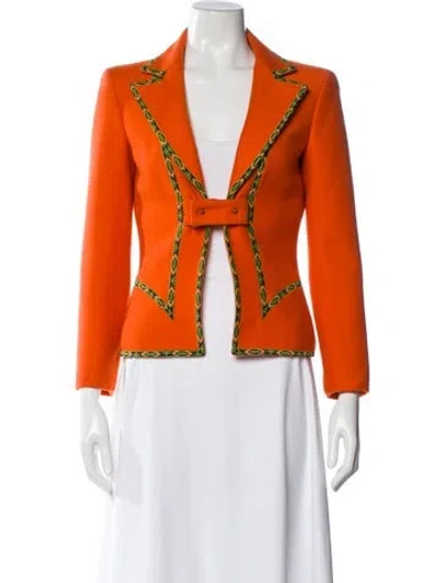 Pre-owned Versace Vintage 2002 Blazer In Orange