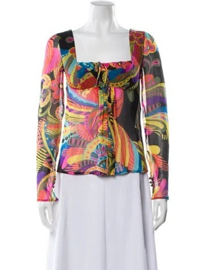 Pre-owned Versace Vintage 2002 Blouse In Multi