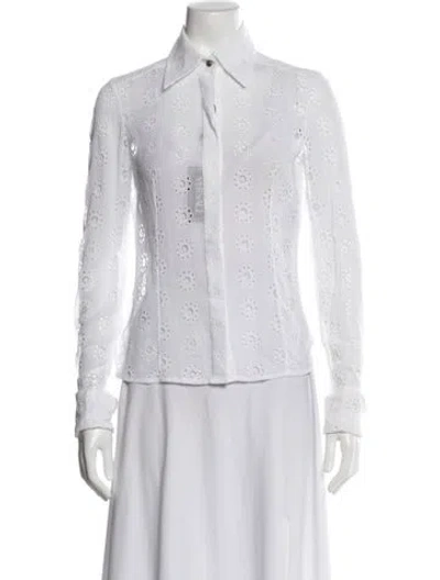 Pre-owned Versace Vintage 2002 Blouse In White