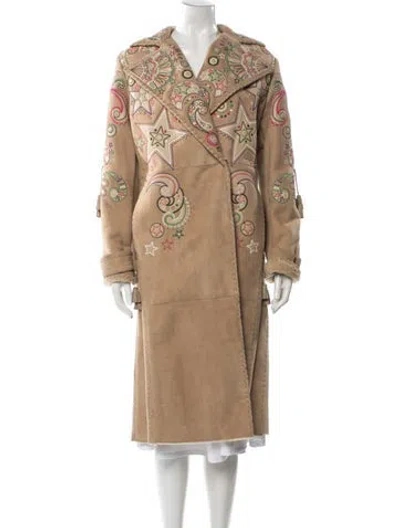 Pre-owned Versace Vintage 2002 Coat In Neutral