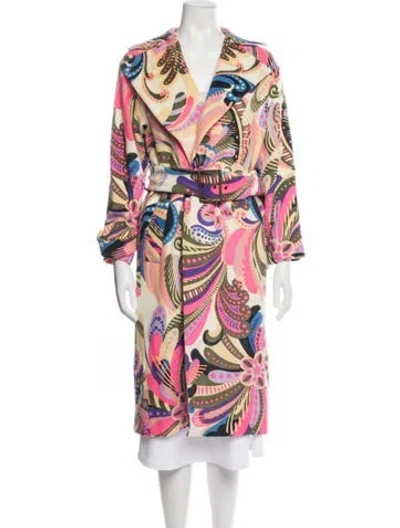 Pre-owned Versace Vintage 2002 Coat W/ Tags In Neutrals/pink
