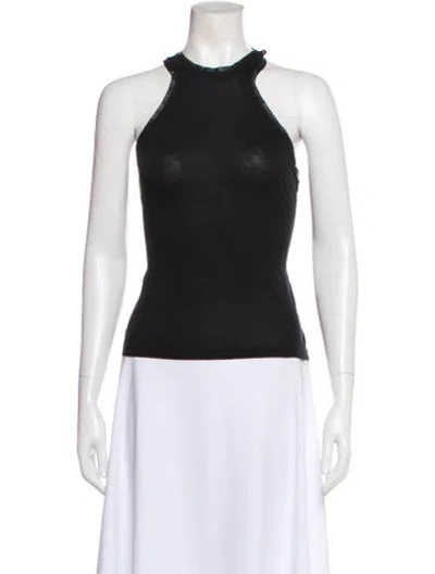 Pre-owned Versace Vintage 2002 Top In Black