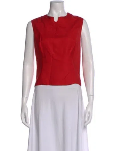 Pre-owned Versace Vintage 2002 Top In Red