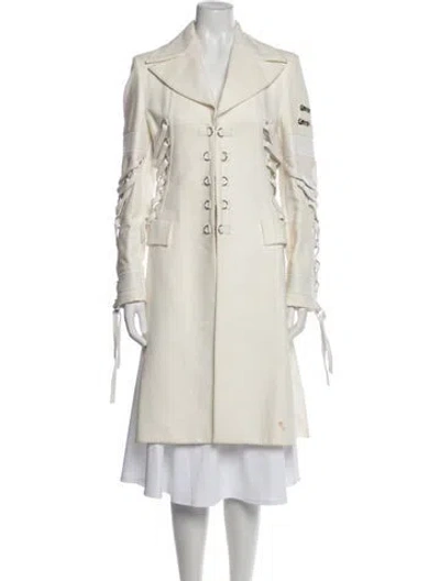 Pre-owned Versace Vintage 2003 Coat In Neutral