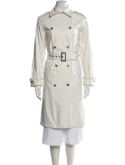 Pre-owned Versace Vintage 2003 Trench Coat In White