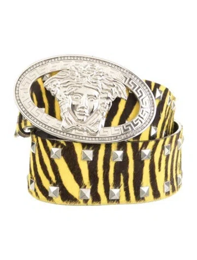 Pre-owned Versace Vintage 2004 Belt In Yellow